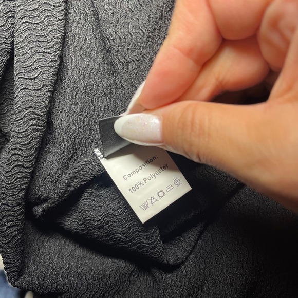 Crochet Trim Tank Top Black Square Neck Sleeveless Peplum Festival Boho Size 4XL - Picture 5 of 5